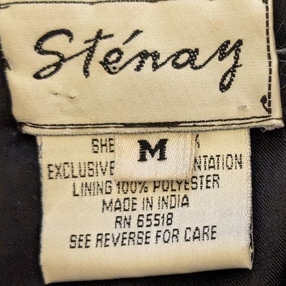 Stenay - Black and Gold Short Sleeve Blouse with Beading and Sequins - Picture 6 of 8